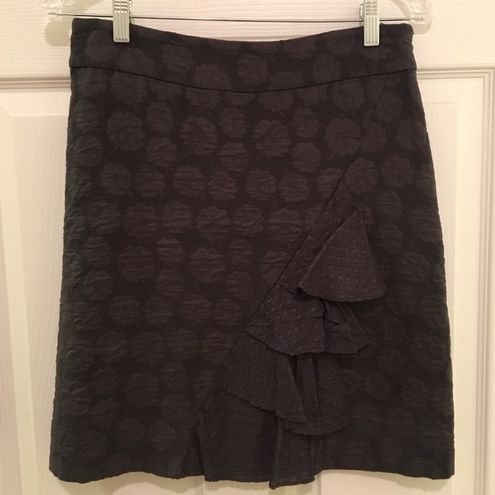 Grey patterned skirt from Anthropologie